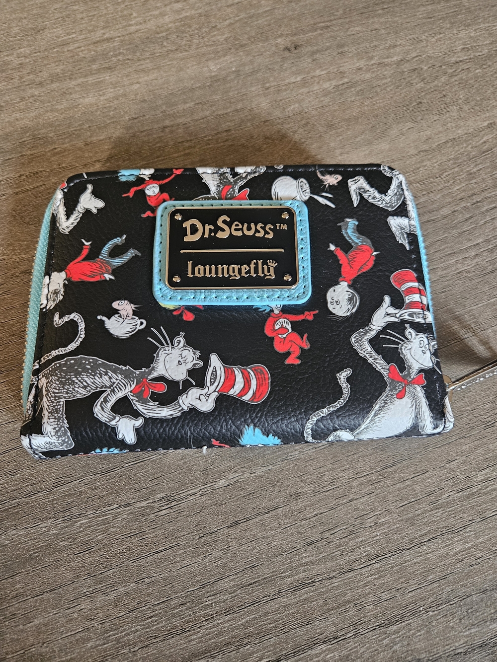 Loungefly Dr. Seuss Black Wallet with Red, Blue and White Accents - NWT